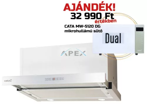 CATA - Páraelszívó TFH-7600 X inox + AJÁNDÉK CATA MW-5120 DG green mikrohullámú sütő - A készlet erejéig rendelhető!