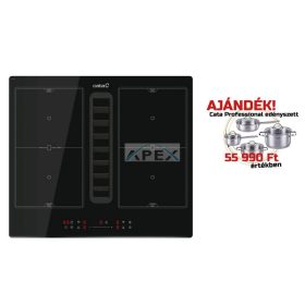   CATA - IAS-6024 FLOW-IN indukciós főzőlap beépített elszívóval + CATA Edényszett PROFESSIONAL