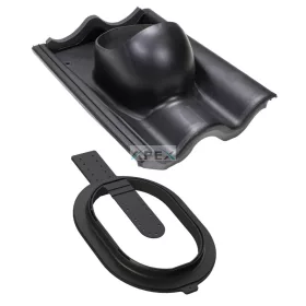 VILPE TILE betoncserép átvezető elem, fekete