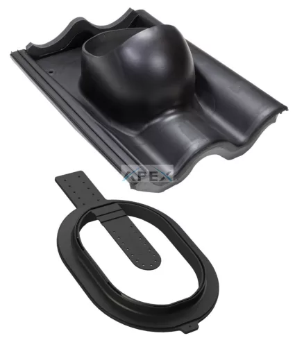 VILPE TILE betoncserép átvezető elem, fekete