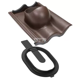 VILPE TILE betoncserép átvezető elem, barna