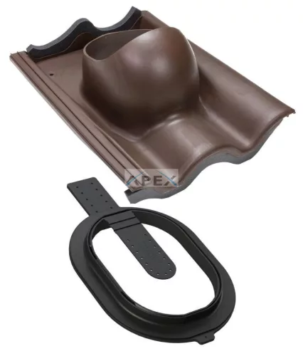 VILPE TILE betoncserép átvezető elem, barna