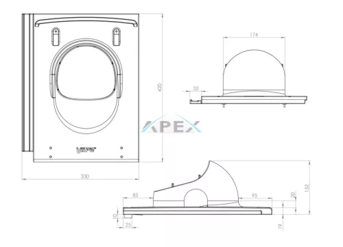 VILPE EVO CLICK átvezető elem, fekete