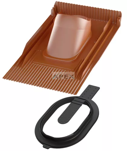 VILPE UNITILE CLICK Univerzális átvezető elem, téglavörös - A készlet erejéig rendelhető!