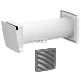   Vilpe WIVE-100 légbevezető termosztáttal, szürke színű kültéri védőráccsal