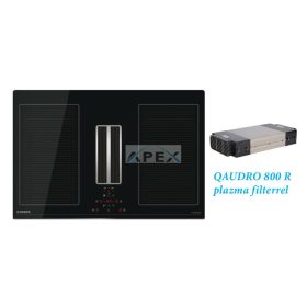   NODOR - NorCoock IS-N7220 BK indukciós főzőlap beépített elszívóval + plazma filter QUADRA 800 R
