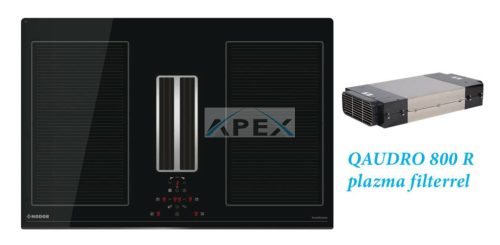 NODOR - NorCoock IS-N7220 BK indukciós főzőlap beépített elszívóval + plazma filter QUADRA 800 R