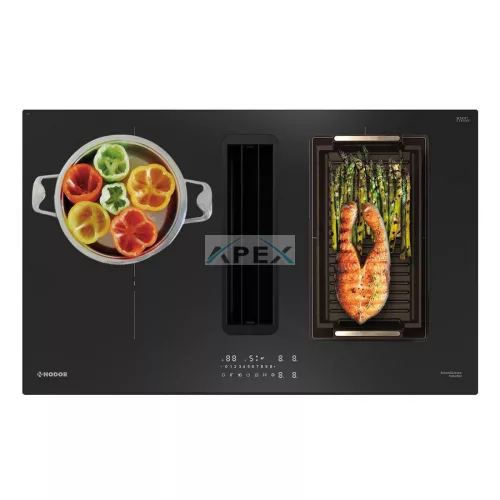 NODOR - NorCoock N7426 BK FLOW-IN indukciós főzőlap beépített elszívóval