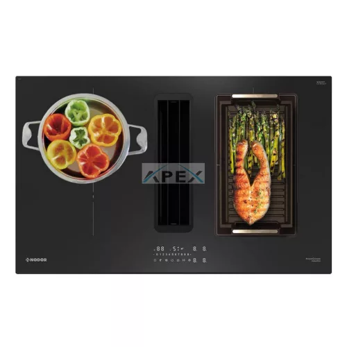 NODOR - NorCoock IS-N7426 BK FLOW-IN indukciós főzőlap beépített elszívóval