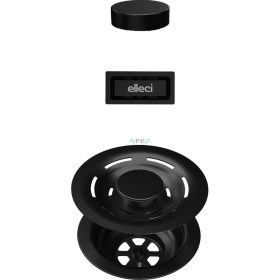   ELLECI - FLOW-PRO OPEN TWIST (tekerős) automata dugókiemelő egymedencés mosogatókhoz - fekete