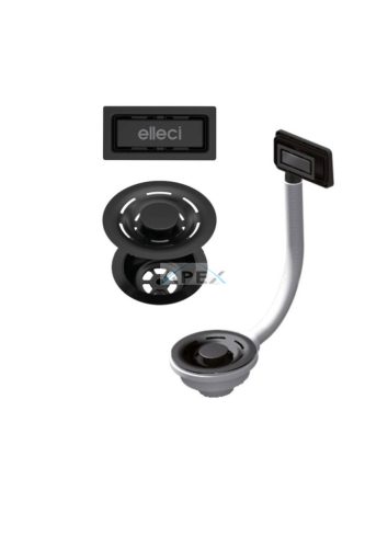 ELLECI - FLOW-PRO szűrő és túlfolyó egymedencés mosogatókhoz - fekete