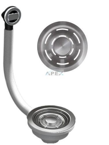 ELLECI - FLOW szűrő és túlfolyó egymedencés mosogatókhoz inox