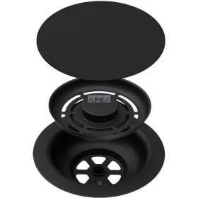   ELLECI - GHOST SYSTEM szűrőtakaró, szűrő és túlfolyó egymedencés mosogatókhoz - fekete