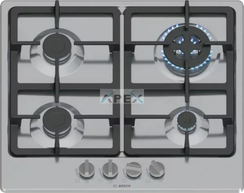 BOSCH PGH6B5K90 Serie | 4 Gáz főzőlap 60 cm, Nemesacél