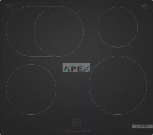 Bosch PIF61ABB5E Serie | 4, Indukciós főzőlap, 60 cm, Matt fekete, munkapultra építhető keret nélkül