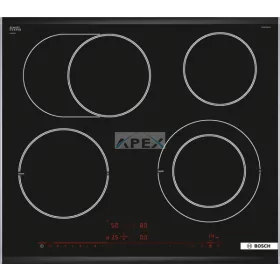   BOSCH PKN675DP1D Serie | 8, Üvegkerámia főzőlap, 60 cm, Fekete, munkapultra építhető kerettel, PKN675DP1D