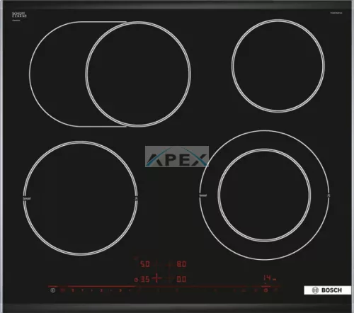 BOSCH PKN675DP1D Serie | 8, Üvegkerámia főzőlap, 60 cm, Fekete, munkapultra építhető kerettel, PKN675DP1D