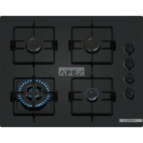   BOSCH POH6B6K30 Serie | 2 Gáz főzőlap 60 cm Edzett üveg, Fekete