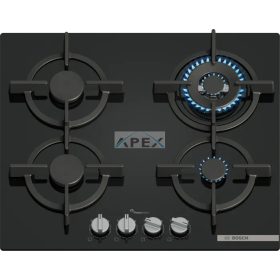   BOSCH PPH6A6I10 Serie | 6 Gáz főzőlap 60 cm Edzett üveg, Fekete