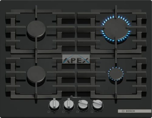 BOSCH PPP6A6I40 Serie | 6 Gáz főzőlap 60 cm Edzett üveg, Fekete