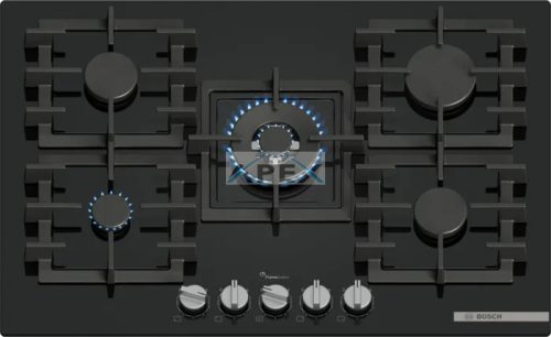 BOSCH PPQ7A6I40 Serie | 6 Gáz főzőlap 75 cm Edzett üveg, Fekete