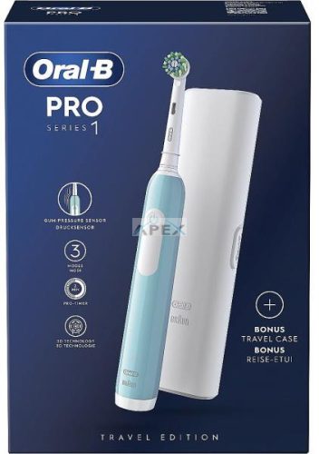 Oral-B PRO Series 1 Caribbean Blue X-clean elektromos fogkefe + útitok (10PO010405)