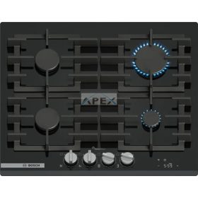   BOSCH PRP6A6H40 Serie | 8 Gáz főzőlap 60 cm Edzett üveg, Fekete