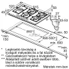 BOSCH PRS9A6H40 Serie | 8 Gáz főzőlap 90 cm Edzett üveg, Fekete