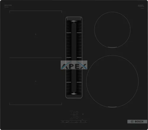 BOSCH PVS611B16E Serie | 4, Indukciós főzőlap beépített elszívóval, 60 cm, Fekete