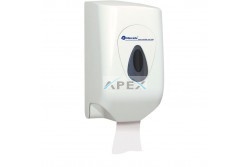 Merida Rolnis belsőmagos kéztörlő adagoló mini, fehér ABS műanyag, szürke szemmel