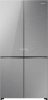 HISENSE RQ768N4GVE Négyajtós inox üveg hűtőszekrény, NoFrost, 591 liter, vacuum frissentartó fiók