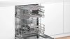 BOSCH SMI6YCS02E Serie | 6, Félig beépíthető mosogatógép, 60 cm, Nemesacél