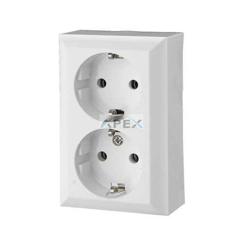GAO 0311H Business Line IP20 2 férőhelyes földelt aljzat, 2 férőhelyes földelt csatlakozóaljzat, beltéri, 230 V~ / 50 Hz / 16 A, fehér