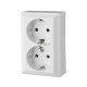 GAO 0311H Business Line IP20 2 férőhelyes földelt aljzat, 2 férőhelyes földelt csatlakozóaljzat, beltéri, 230 V~ / 50 Hz / 16 A, fehér