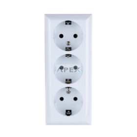   GAO 0312H Business Line IP20 3 férőhelyes földelt aljzat, 3 férőhelyes földelt csatlakozóaljzat, beltéri, 230 V~ / 50 Hz / 16 A, fehér