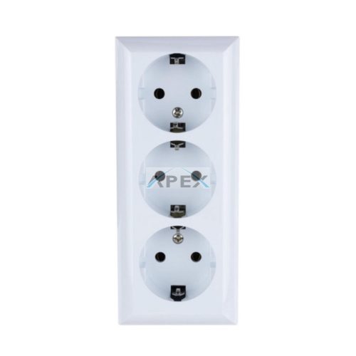 GAO 0312H Business Line IP20 3 férőhelyes földelt aljzat, 3 férőhelyes földelt csatlakozóaljzat, beltéri, 230 V~ / 50 Hz / 16 A, fehér