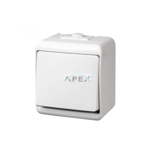 GAO 22041 váltókapcsoló, kültéri IP44 kivitel, 230 V~ / 50 Hz / 10 A, fehér