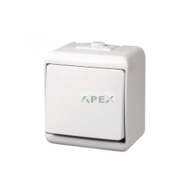   GAO 22081 1 pólusú kapcsoló, kültéri IP44 kivitel, 230 V~ / 50 Hz / 10 A, fehér