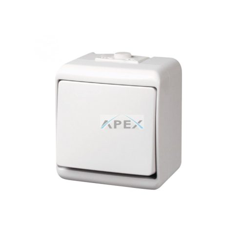 GAO 22081 1 pólusú kapcsoló, kültéri IP44 kivitel, 230 V~ / 50 Hz / 10 A, fehér