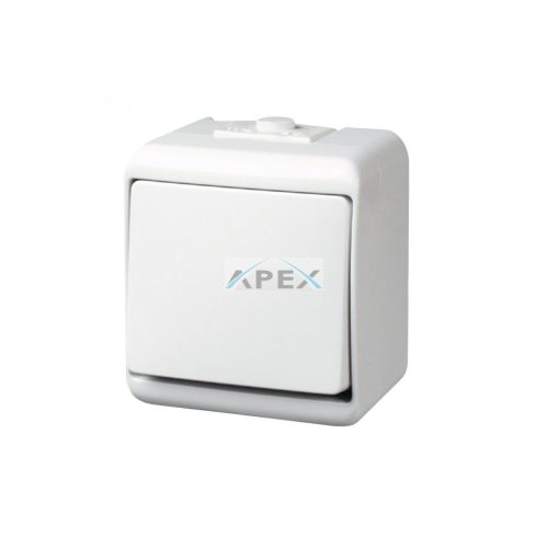 GAO 22181 2 pólusú kapcsoló, kültéri IP44 kivitel, 230 V~ / 50 Hz / 10 A, fehér