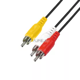 Home A 4X audió kábel, 3 RCA dugó-3 RCA dugó, 1,5 m