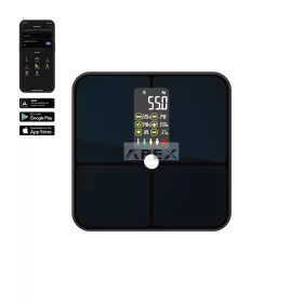   AENO ABS0002S BS2S testmérleg, 180 kg-ig terhelhető, SMART funkciók, profilok, BMI index elemzés, színes kijelző