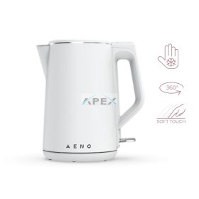   AENO AEK0002 EK2 vízforraló, 2200 W, 1.5 liter kapacitás, dupla falú, LED kijelzés, fehér