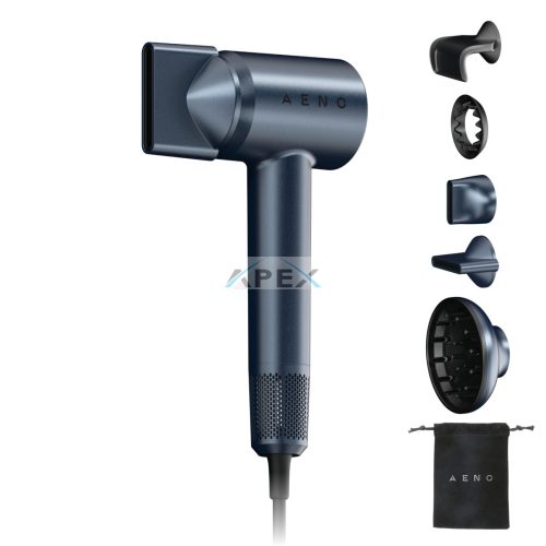 AENO AHD0003 HD3 hajszárító, 1500 W, 5 fűtési fokozat, ionizátor, kefe nélküli motor, LED kijelző, 570 gramm