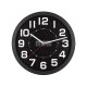 Home AWC250BK fali óra, üveg előlap, kontrasztos, jól leolvasható számlap, 1xAA elem tápellátás, átmérő 250mm