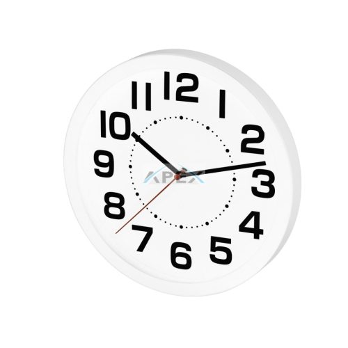 Home AWC250WH fali óra, üveg előlap, kontrasztos, jól leolvasható számlap, 1xAA elem tápellátás, átmérő 250mm