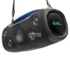 SAL BT9000 hordozható boombox, vezeték nélküli hangszóró, 100 W, IPX5, BT TWS, AUX, USB/microSD, Soft Touch gombok, ~10 h üzemidő, USB-C töltőkábel