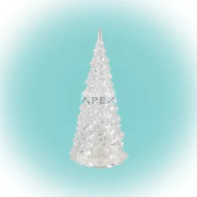   Home CDM 12 LED-es fenyőfa asztali dísz, 12cm, 3D akril dekoráció