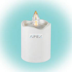   Home CDX 2/WH LED-es LED-es gyertya, akril lángnyelvvel, beltéri, 1db pislákoló sárga LED