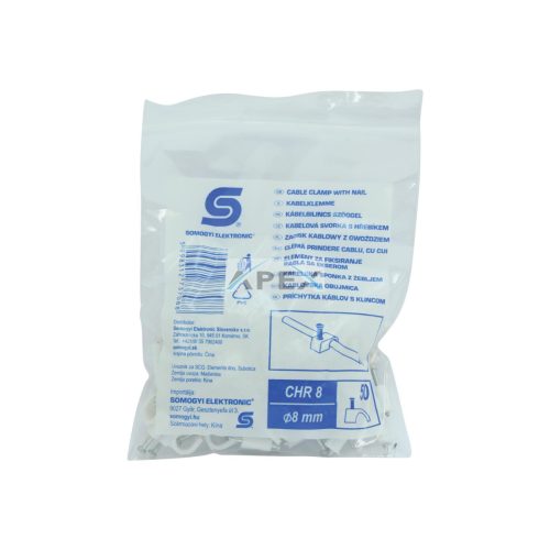 Home CHR 8 kábelbilincs szöggel, 8mm, 50 db, kerek vezetékhez